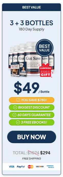 GutSave  buy now 6 bottles