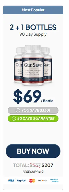 GutSave  buy now 3 bottles
